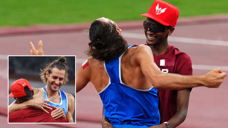 Mutaz Barshim and Gianmarco Tamberi have shared a gold medal at the Olympic Games © Kai Pfaffenbach / Reuters | © Aleksandra Szmigiel / Reuters