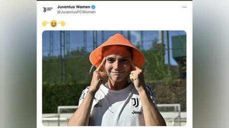 The Juventus women's team were criticized for the 'racist' tweet. © Twitter @JuventusFCWomen