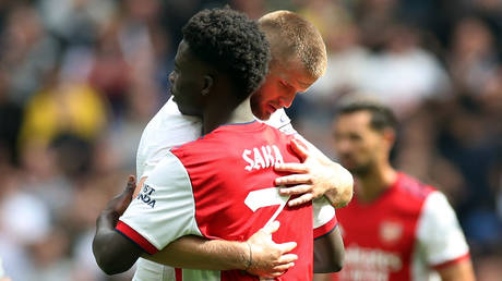 &lsquo;Put rivalries aside for a minute&rsquo;: Tottenham fans give Arsenal&rsquo;s Saka round of applause as he returns from Euro heartache (VIDEO)