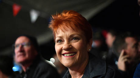 Senator Pauline Hanson in Birdsville, Australia, 2018. © Saeed Khan/AFP