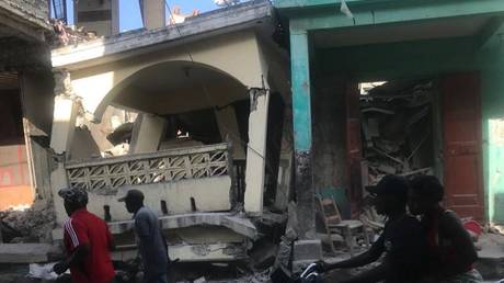 Damaged buildings seen in Port-au-Prince, Haiti, August 14, 2021 © Facebook / HEROClientRescue