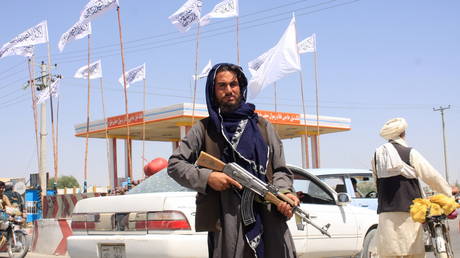 A Taliban fighter looks on as he stands at the city of Ghazni, Afghanistan, August 14, 2021 © Reuters / Stringer