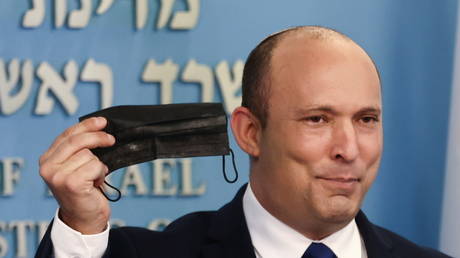 Israeli PM Naftali Bennett is shown at a press conference last month in Jerusalem.