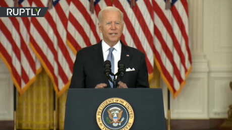 Biden blames Taliban&rsquo;s success & last-minute evacuation from Afghanistan on failures of Ghani&rsquo;s government