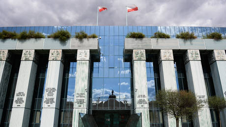 A view of Poland's Supreme Court. Last Monday, ECJ ruled that Polands lowering of the retirement age for Supreme Court judges violates European Union Law. © Omar Marques/SOPA Images/LightRocket via Getty Images