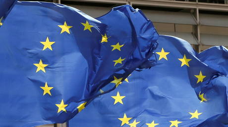 European Union flags (FILE PHOTO) © REUTERS/Yves Herman