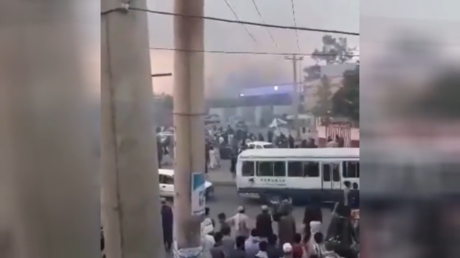 Footage from Kabul appears to show large fire breaking out at the airport.