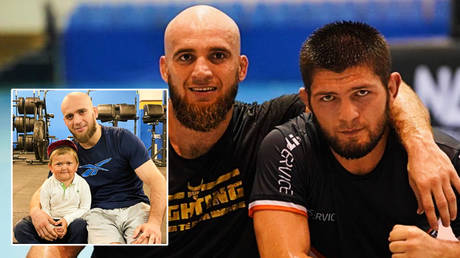 Movlid Khaybulaev (left) is being guided by ex-UFC champ Khabib Nurmagomedov (right) and shares a gym with Hasbullah © Instagram / movlid_khaybulaev