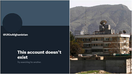 Gone without a trace: UK’s Afghan embassy Twitter account with 100k+ followers abruptly DELETED as British evacuation ends