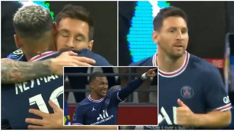 Lionel Messi made his PSG debut but Kylian Mbappe was the two-goal hero. © Twitter