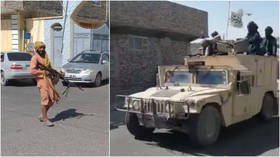 WATCH: Taliban fighters ride in Humvees after capturing Nimroz provincial capital & seizing more US-made weaponry
