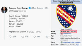 Chinese media demand explanation after US senator claims there’s 30,000 American troops in Taiwan