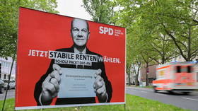 Merkel’s alliance falls behind Social Democrats for first time in 16 years, just a month before general elections – poll
