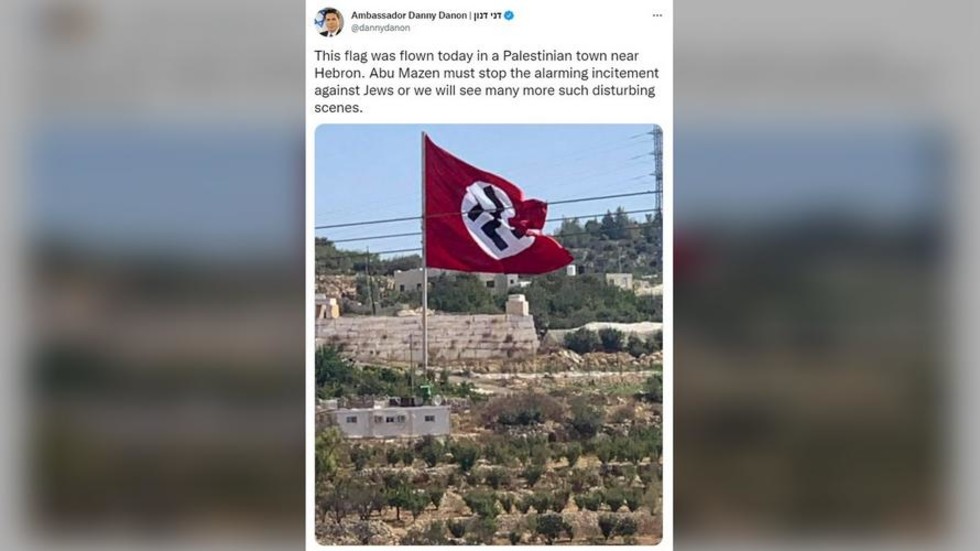‘Bizarrely huge’ Nazi flag ‘flown by Palestinians’ makes skeptics cry ‘Photoshop’ (it was not)