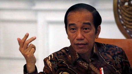 FILE PHOTO: Indonesian President Joko Widodo gestures during an interview with Reuters at the presidential palace in Jakarta, Indonesia, November 13, 2020. © REUTERS/Willy Kurniawan