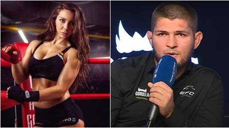 Angelina Semenova had stern words for Khabib after his ring girls comments. © Instagram @angelyalyabra_ / RT Sport