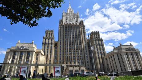 FILE PHOTO: The building of the Russian Foreign Ministry is seen in Moscow, Russia.