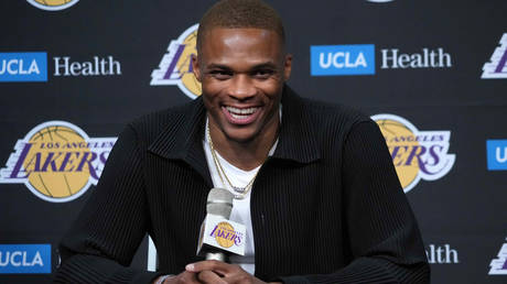 &lsquo;He is confident in himself&rsquo;: Row rages over masculinity after &lsquo;sexy&rsquo; NBA star Russell Westbrook causes stir by wearing a skirt