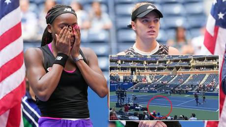 &lsquo;Crack down on this&rsquo;: Enraged Coco Gauff shocks crowd by &lsquo;almost hitting child with racket&rsquo; in US Open doubles defeat (VIDEO)