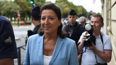 Former Health Minister Agnes Buzyn arrives at the Court of Justice of the Republic, and could face charges over her handling of the Covid-19 crisis, in Paris