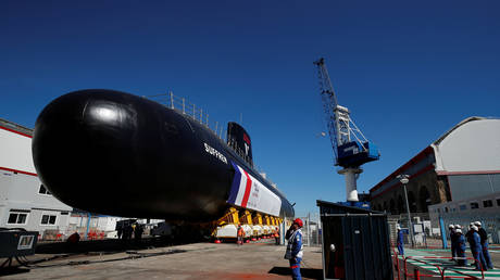 The French Navy vessel called "Suffren" at the Naval Group site in Cherbourg, France, July 5, 2019. © Reuters / Benoit Tessier