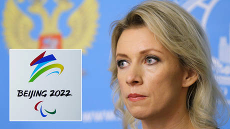 Maria Zakharova has dismissed calls for a boycott of the Beijing 2022 Winter Olympic Games © Aly Song / Reuters | © Maxim Shemetov / Reuters