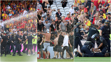 Violent chaos has again broken out at an elite football match in France © Pascal Rossignol / Reuters