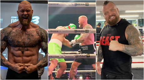 &lsquo;Well done for beating an old man up&rsquo;: Goading strongman Hall taunts Thor after 1st-round KO of arm wrestler who &lsquo;sucked&rsquo; (VIDEO)