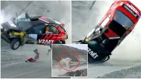 &lsquo;Thank God they&rsquo;re alive&rsquo;: Rally car somersaults SEVEN TIMES as Russian Championships witness two astonishing crashes (VIDEOS)