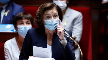 French Defence Minister Florence Parly speaks at the National Assembly in Paris, France on September 21, 2021.