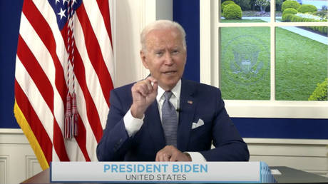 Biden scolding the nation for not vaccinating fast enough at 'Virtual Covid-19 Summit' © Global Look Press / Keystone Press Agency