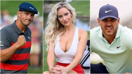 Golf influencer Paige Spiranac wants Bryson DeChambeau and Brooks Koepka to pair up at the Ryder Cup. © AP / Instagram @_paige.renee
