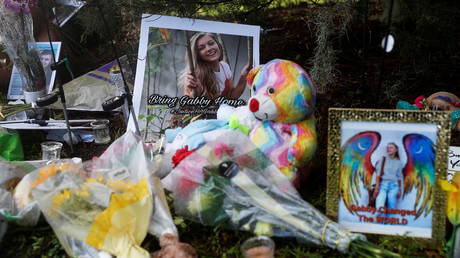 A makeshift memorial for Gabby Petito near North Port City Hall in North Port, Florida, U.S., September 22, 2021.