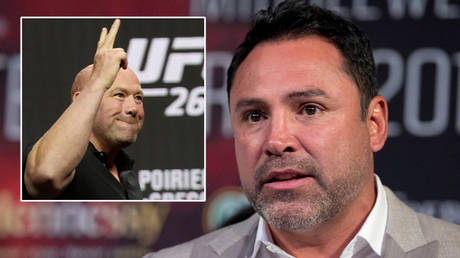 UFC president Dana White (left) and boxer Oscar De La Hoya have traded insults © Las Vegas Sun / Steve Marcus / Reuters
