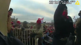 ‘F**king traitors!’: VIDEO shows furious Trump-supporting deputy BRAWLING with cops outside Capitol