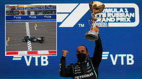 ‘Incredibly grateful’ F1 champ Hamilton thanks fans after winning his 5th Russian Grand Prix to seal 100 career victories (VIDEO)