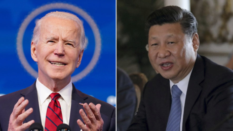 (L) Joe Biden © REUTERS / Kevin Lamarque; (R) Xi Jinping © REUTERS / Carlos Barria