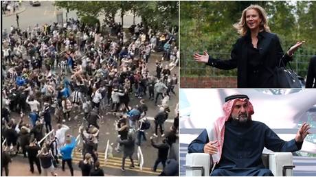 Newcastle fans rejoiced after the Saudi-backed takeover was confirmed. © Twitter @PFBarberAndShop / Action Images via Reuters