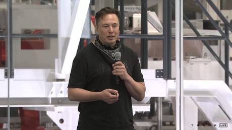 Tesla Motors CEO Elon Musk speaks at the annual shareholders' meeting in Austin, Texas, October 7, 2021