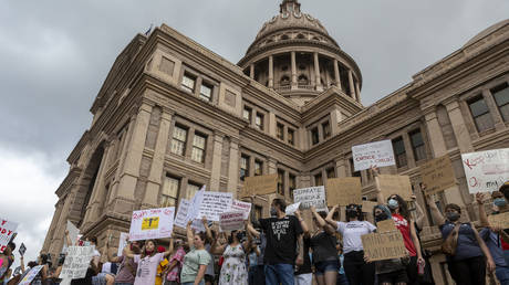 FILE PHOTO. Women's March ATX rally, Saturday, Oct., 2, 2021, at the Texas State Capitol in Austin, Texas.