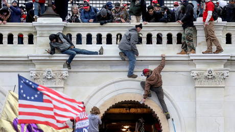 The U.S. Capitol Building is stormed by a pro-Trump mob on Jan. 6, 2021