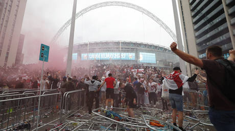 Mass disorder was seen at the Euro 2020 final at Wembley. © Action Images visa Reuters