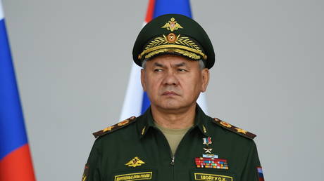 FILE PHOTO: Russian Defence Minister Sergei Shoigu attends the opening ceremony of the International military-technical forum 'Army-2021' at Patriot Congress and Exhibition Centre in Moscow Region, Russia, Aug. 23, 2021. © Sputnik/Ramil Sitdikov/Kremlin via REUTERS