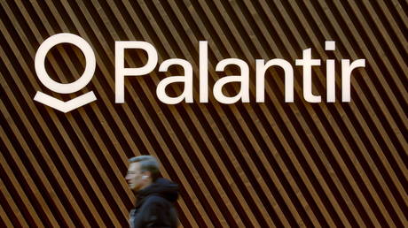 The logo of U.S. software company Palantir Technologies is seen in Davos, Switzerland January 22, 2020