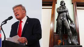Left glee erupts as Trump miscalls Jefferson 'principal writer of the Constitution' while blasting 'eviction' of his statue in NYC