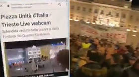Protesters claim Italian authorities tampered with ‘live webcam’ to show empty square instead of huge anti-vaccine-passport rally