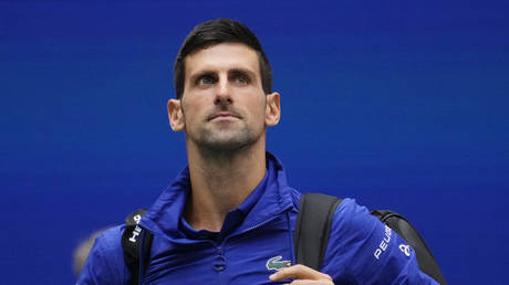 Tight-lipped: Djokovic is not giving anything away about his vaccine status. © USA Today Sports