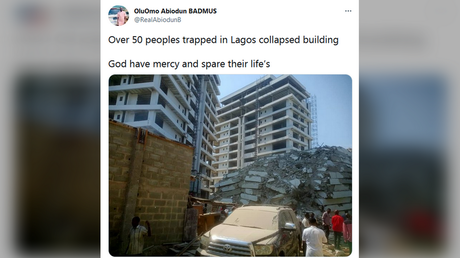 Deaths feared after high-rise building under construction collapses in Nigeria, trapping workers (VIDEOS, PHOTOS)