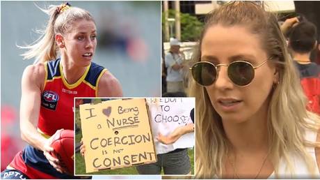 &lsquo;Coercion is not consent&rsquo;: Aussie sports star & registered nurse defends stance against &lsquo;experimental&rsquo; Covid vaccine (VIDEO)