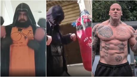 &lsquo;Iranian Hulk&rsquo; showcases strength & pounds wall as he prepares for boxing bout with &lsquo;Scariest Man on the Planet&rsquo; (VIDEO)